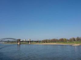 the river rhine near cologne in germany photo