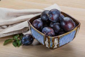 Ripe fresh plum photo