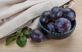 Ripe fresh plum photo