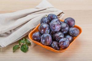 Ripe fresh plum photo