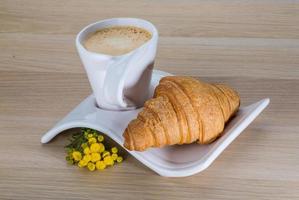 Coffee with croissant photo