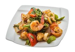 Seafood with vegetables photo