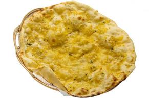 Naan with cheese and garlic photo