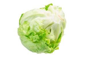 Iceberg salad on white background photo