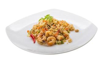 Fried rice with shrimps photo