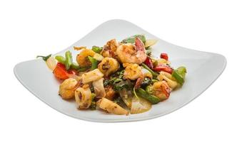 Seafood with vegetables photo