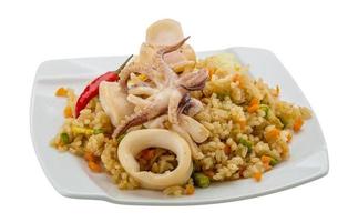arroz frito con calamares