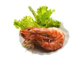 Boiled king prawns photo