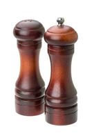 Pepper Mill on wooden background photo