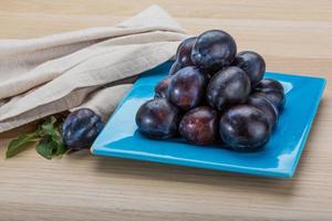 Ripe fresh plum photo