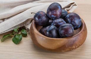 Ripe fresh plum photo