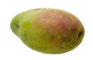 Green mango on white background photo