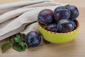 Ripe fresh plum photo