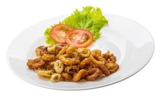 Fried squid rings photo