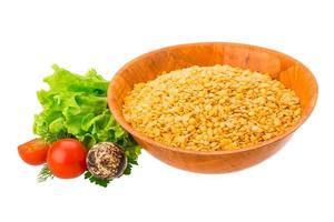 Yellow raw Lentils photo