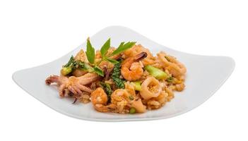 Rice with seafood photo