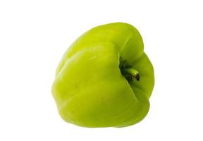 Green bell pepper on white background photo