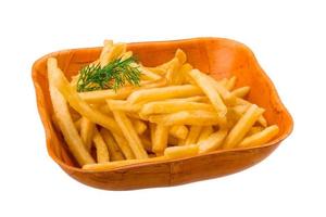 French fries on white background photo