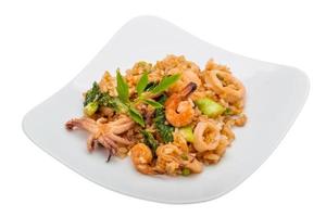 Rice with seafood photo