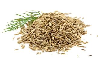 Zira seeds on white background photo