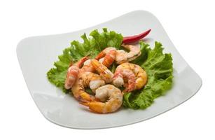 Unshelled king prawn photo