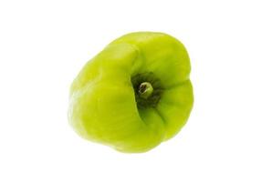 Green bell pepper on white background photo