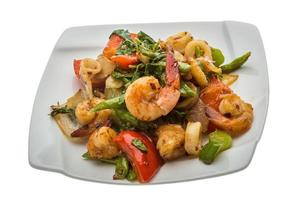 Seafood with vegetables photo