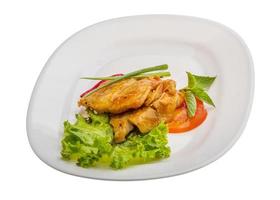 Baracuda steak on white background photo