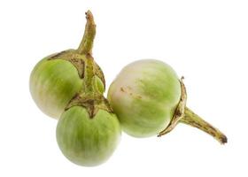 Asian eggplant on white background photo