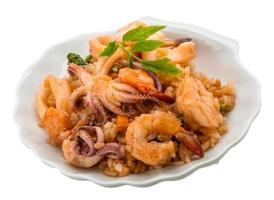 Rice with seafood photo