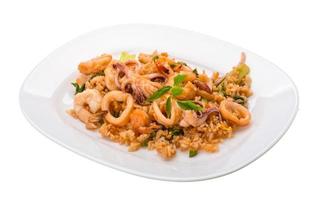 Rice with seafood photo