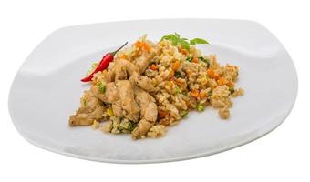 Fried rice with chicken photo
