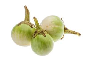 Asian eggplant on white background photo