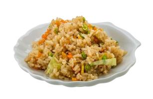 arroz frito vegetariano foto