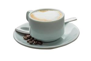 Cappuccino on white background photo