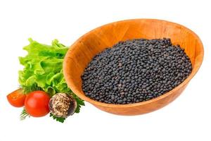 Black raw lentils photo