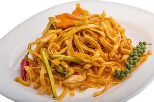 Fried noodles with vegetables photo