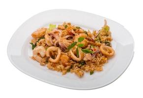 Rice with seafood photo