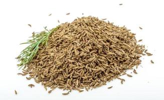 Caraway heap on white background photo