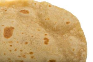 Chapati on white background photo