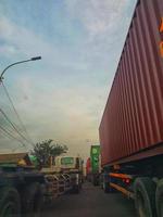 West Java, Indonesia on July 2022. Vehicles running on the Jakarta Toll Road photo