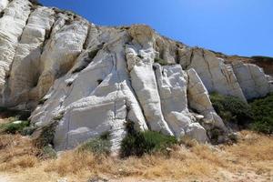 Rocks and cliffs in the mountains in northern Israel. photo