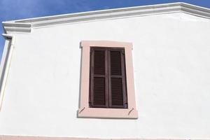 Haifa Israel May 19, 2019. Small window on the facade of a residential building. photo