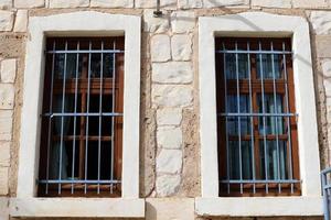 Haifa Israel May 19, 2019. Small window on the facade of a residential building. photo