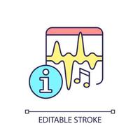 Sound recording industry RGB color icon. Audio and media. Publishing music. Live performance. Isolated vector illustration. Simple filled line drawing. Editable stroke.