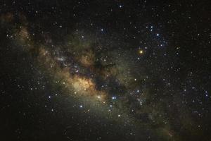 Milky way galaxy with stars and space dust in the universe, Long exposure photograph, with grain. photo