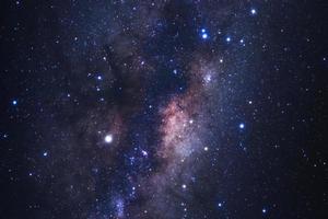Close up of Milky way galaxy with stars and space dust in the universe photo