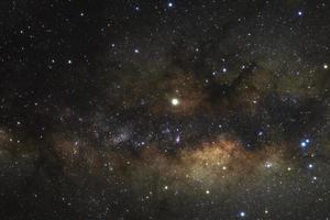 Milky way galaxy with stars and space dust in the universe, Long exposure photograph, with grain. photo