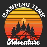 Camping time adventure vector