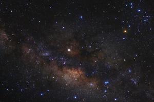 Milky way galaxy with stars and space dust in the universe, Long exposure photograph, with grain. photo